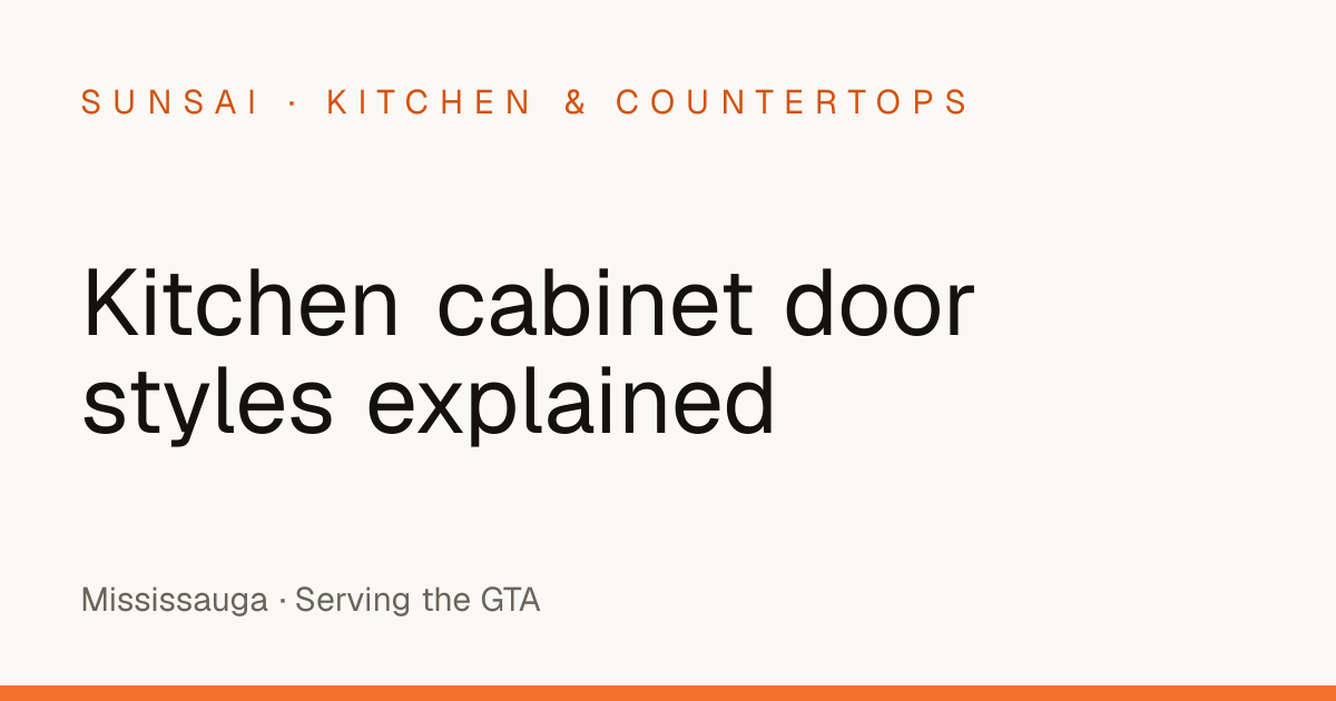 Kitchen cabinet door styles explained | Sunsai